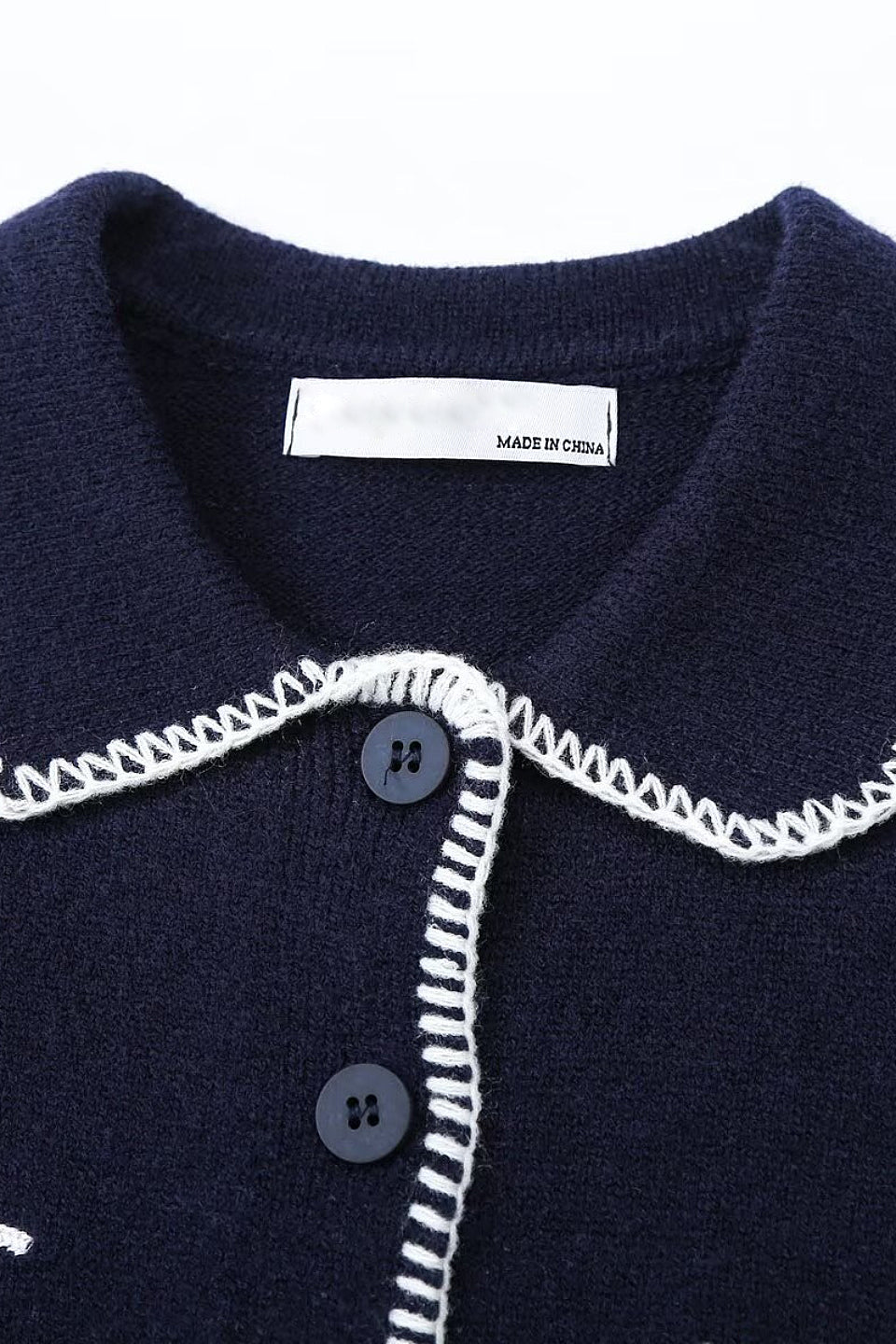 Navy Kitty Stitch Cardigan