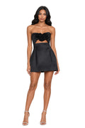 Noir Rose Bust Cutout Mini Dress