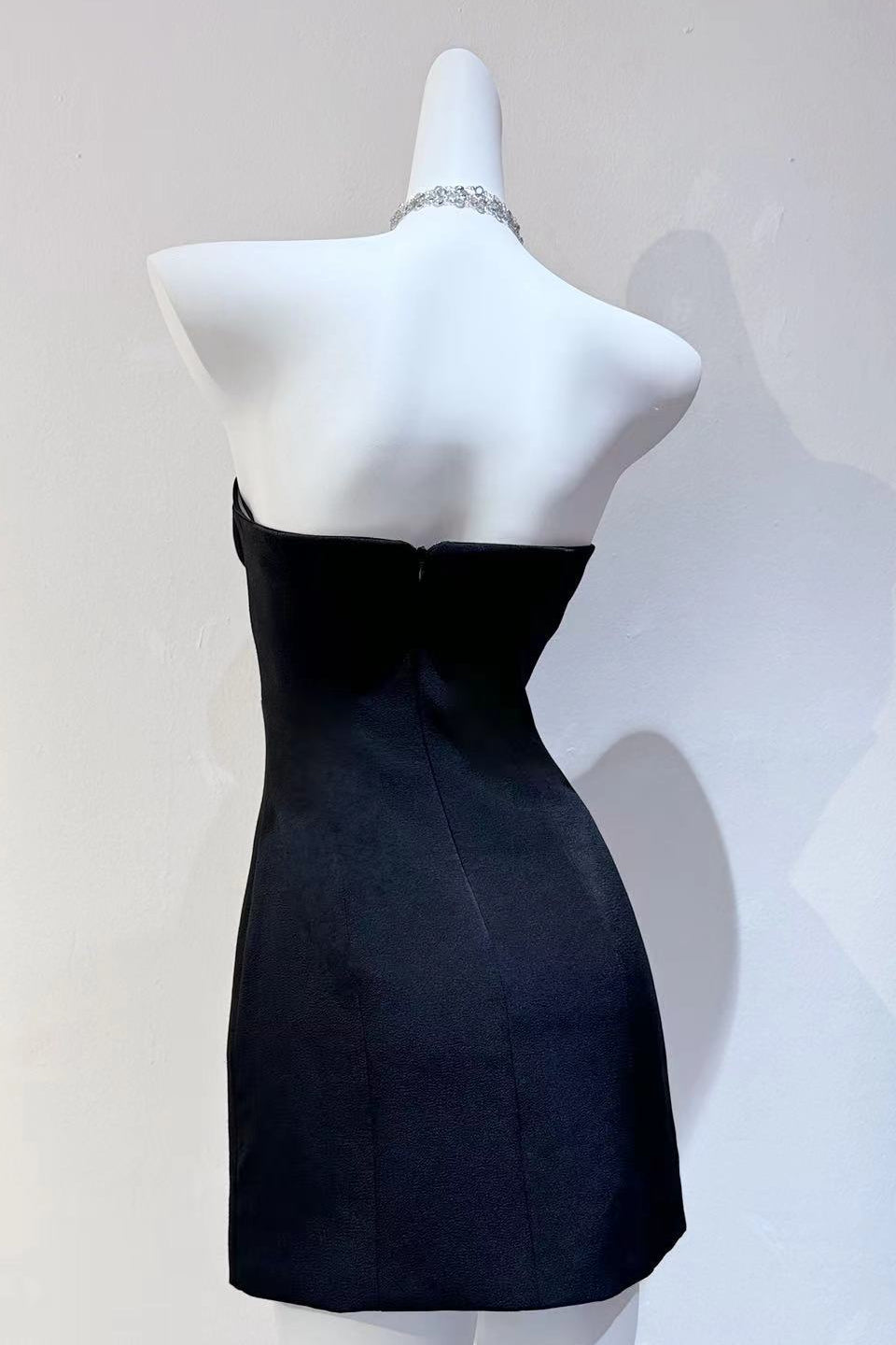 Noir Rose Bust Cutout Mini Dress