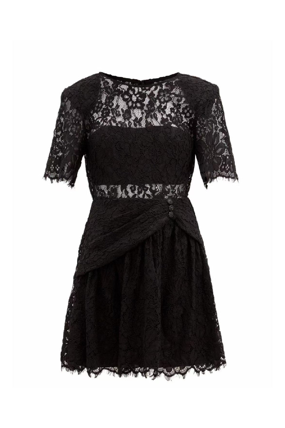 Noir Floral Cutout Mini Dress