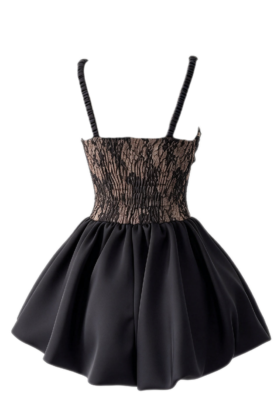 Noir Rhinestone Lace Mini Dress