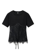 Noir Lace-Up Corset Top