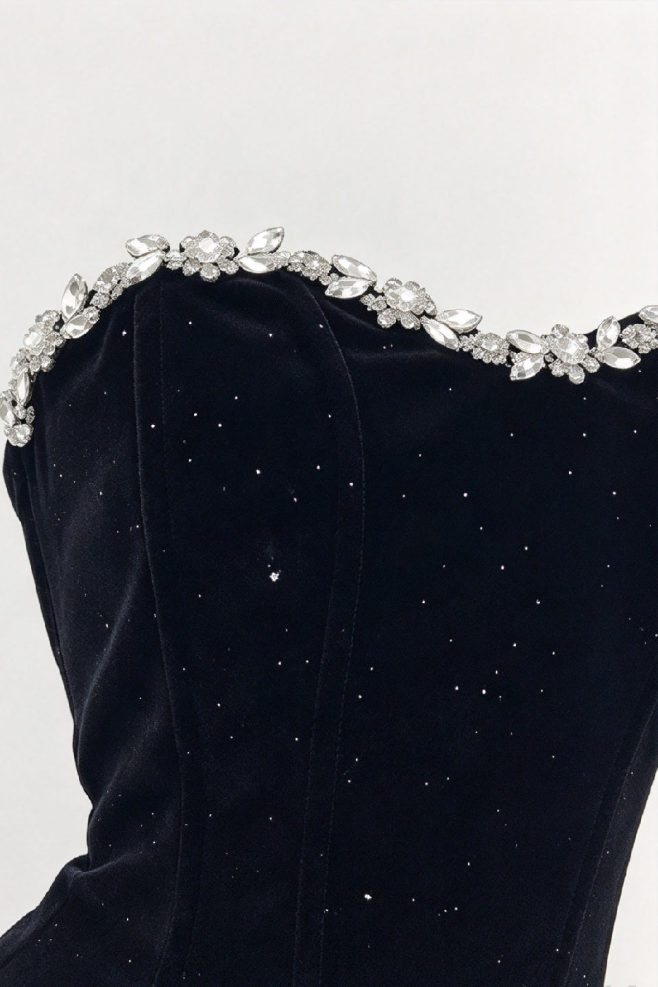 Noir Velvet Bow Mini Dress