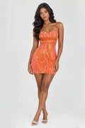 Sunset Ombre Sequin Mini Dress