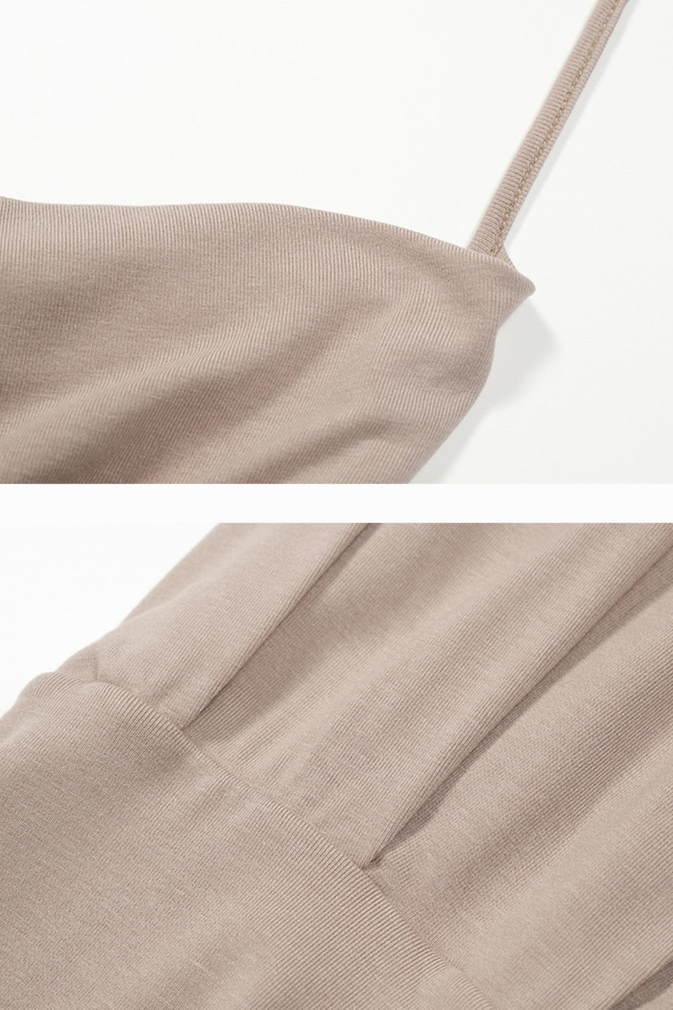 Taupe Draped Halter Mini Dress
