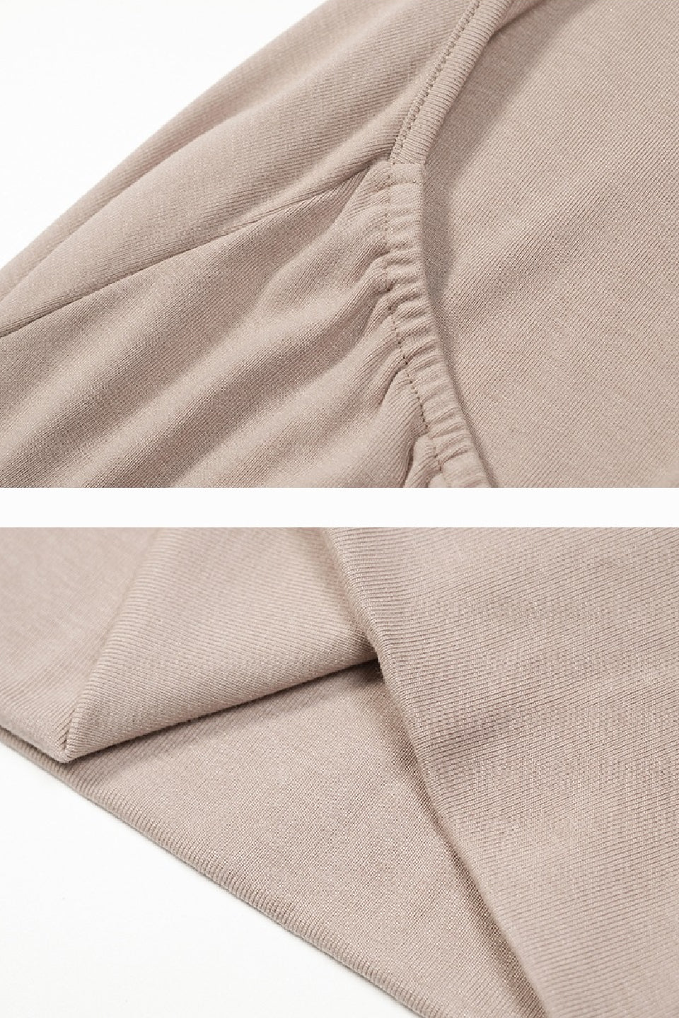 Taupe Draped Halter Mini Dress