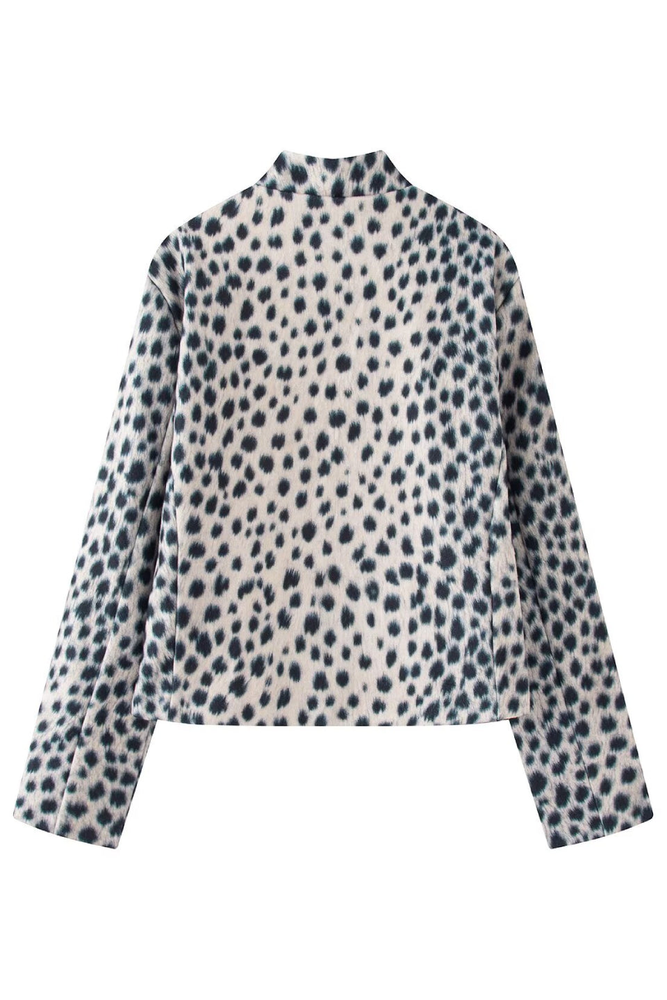 Ivory Leopard Frog Button Jacket