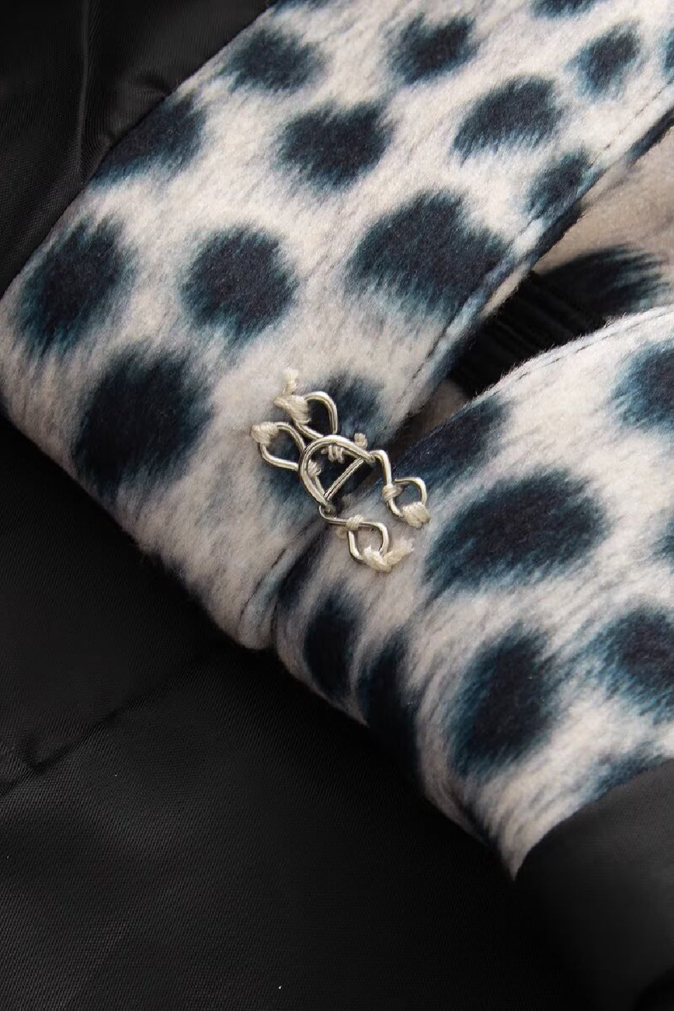 Ivory Leopard Frog Button Jacket