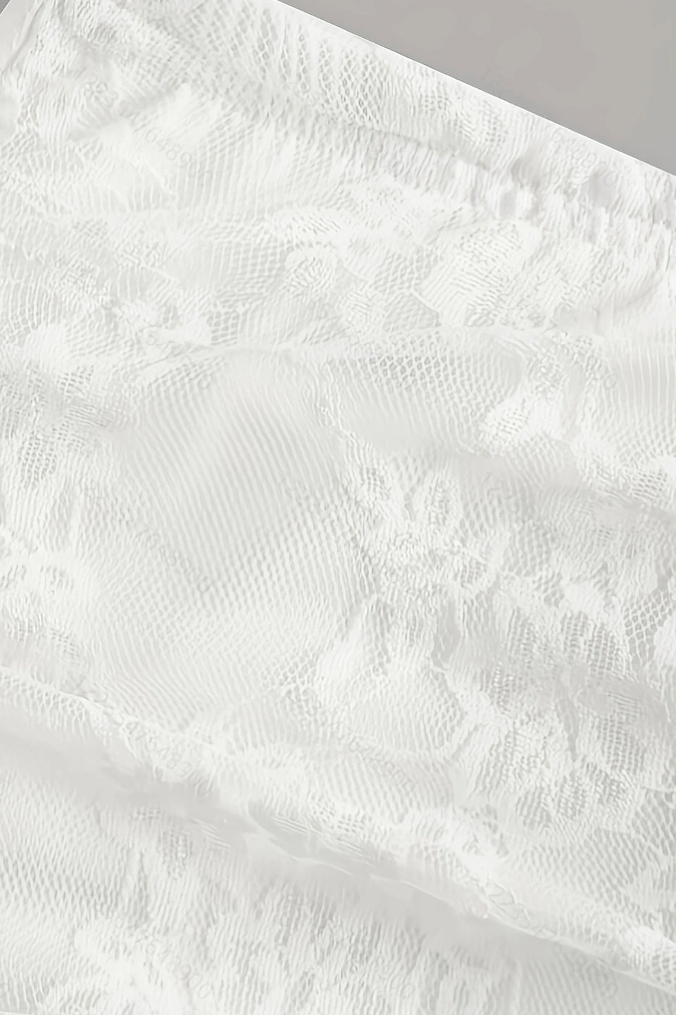 White Floral Lace Micro Skirt