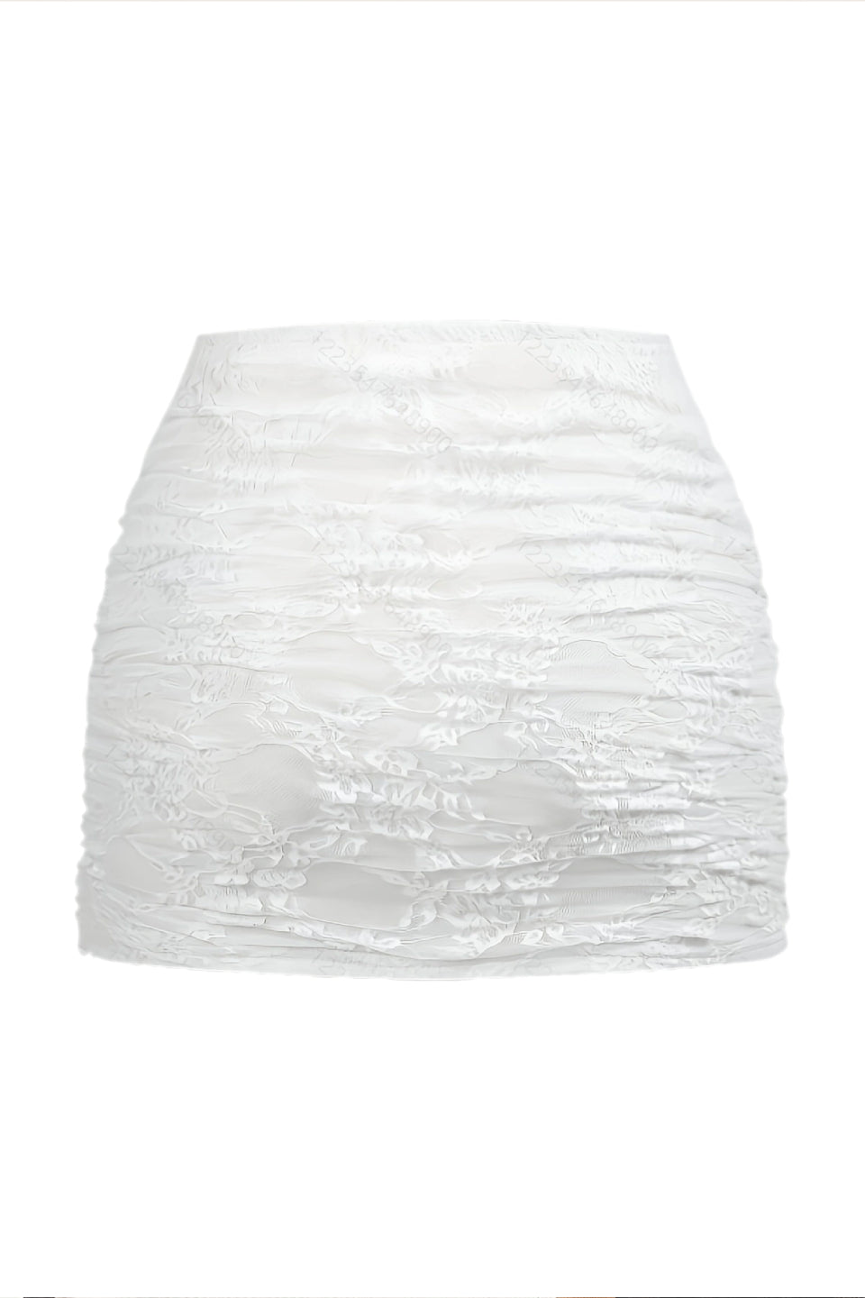 White Floral Lace Micro Skirt