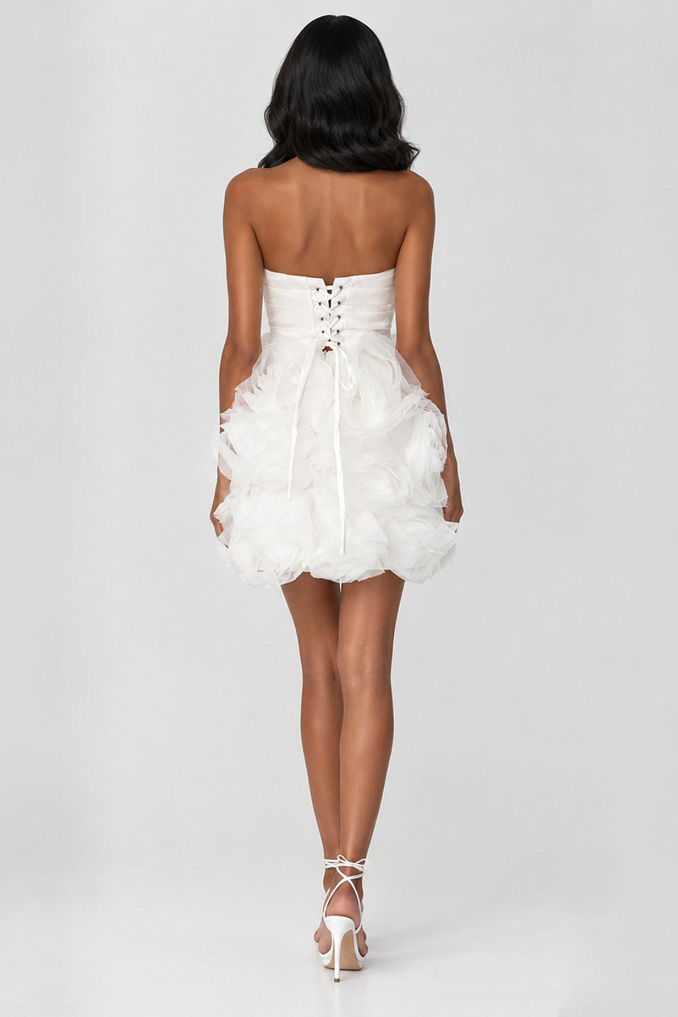 Ivory Rose Tulle Mini Dress