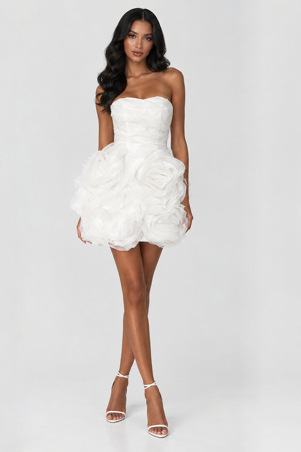 Ivory Rose Tulle Mini Dress