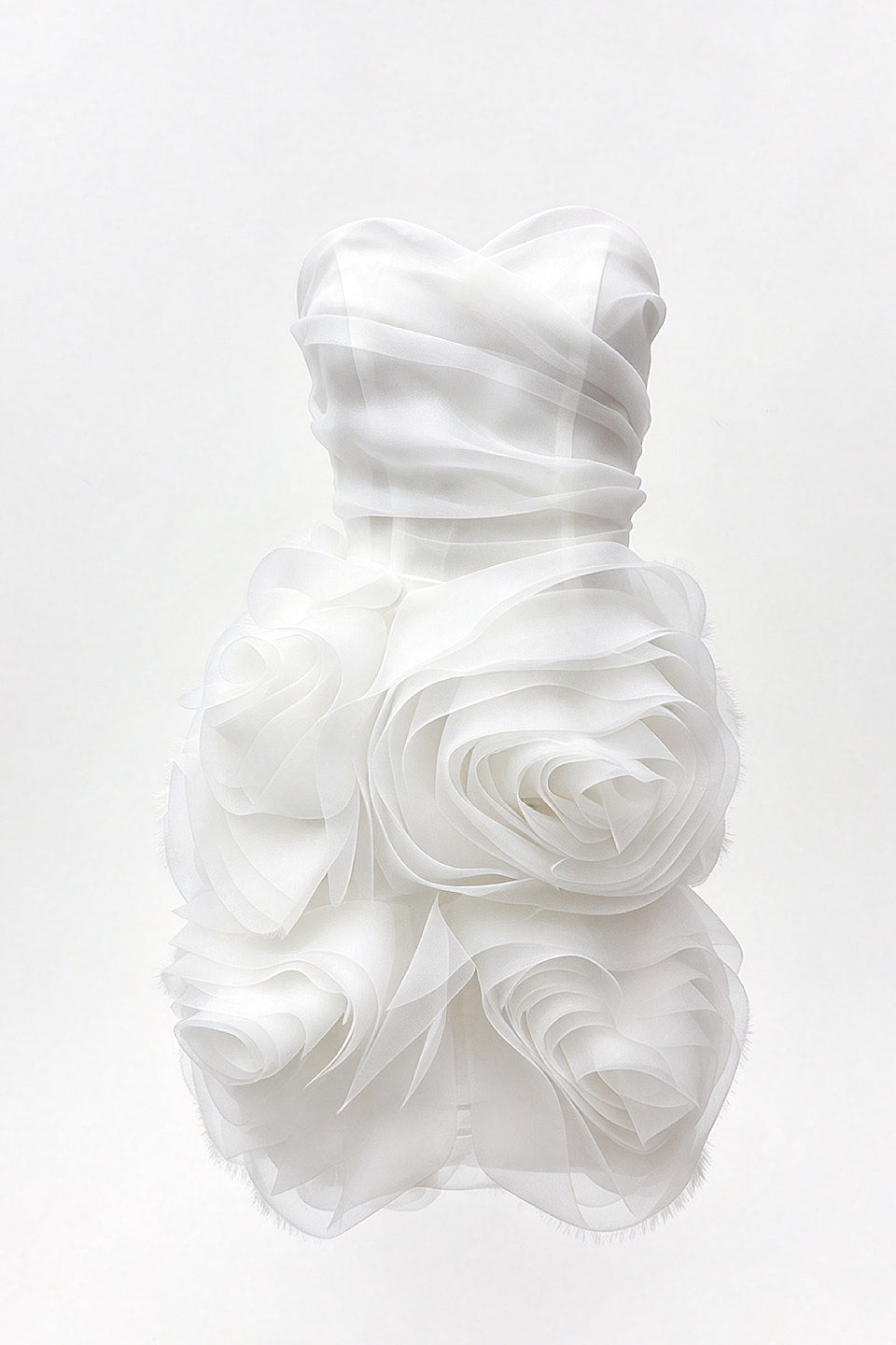 Ivory Rose Tulle Mini Dress