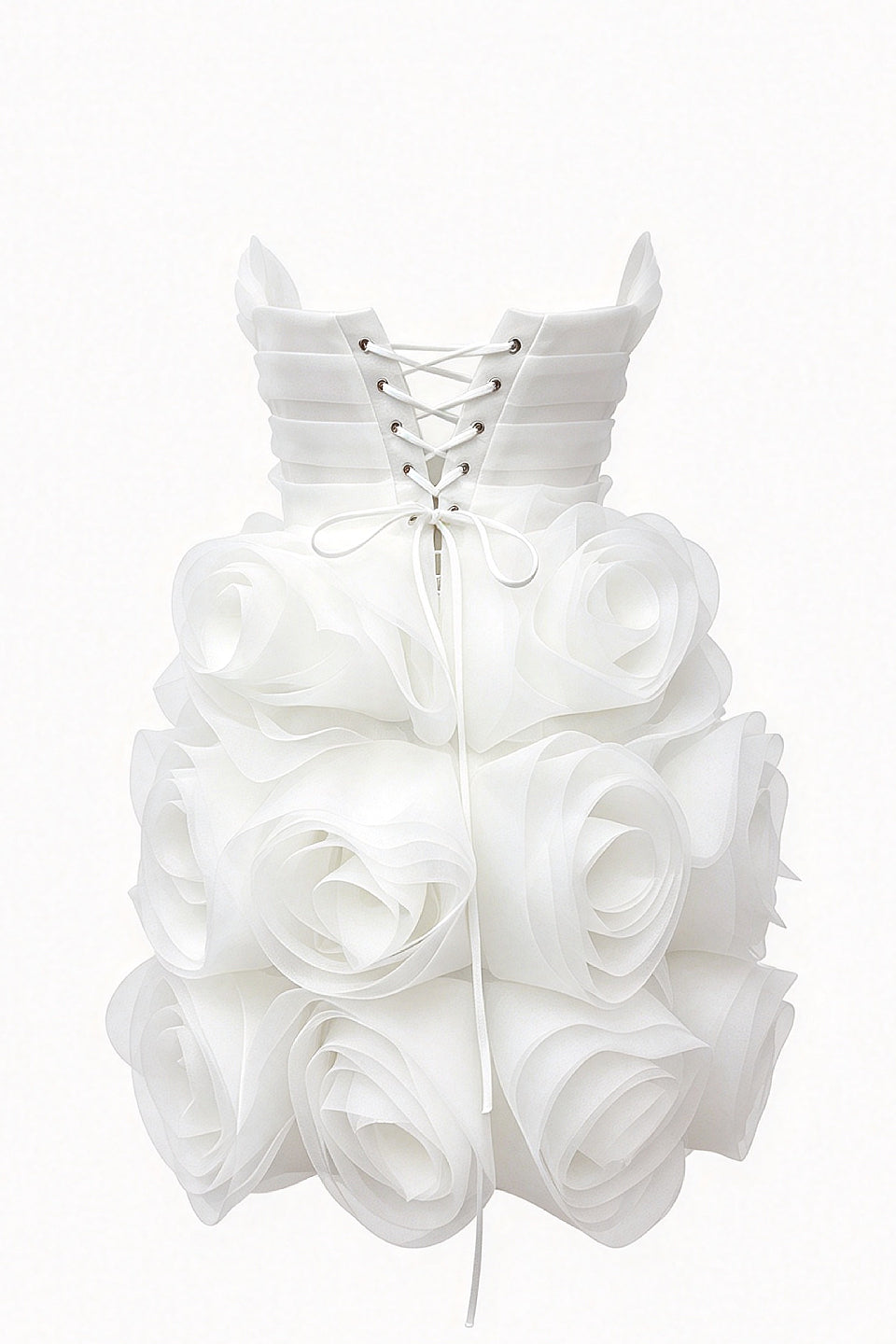 Ivory Rose Tulle Mini Dress