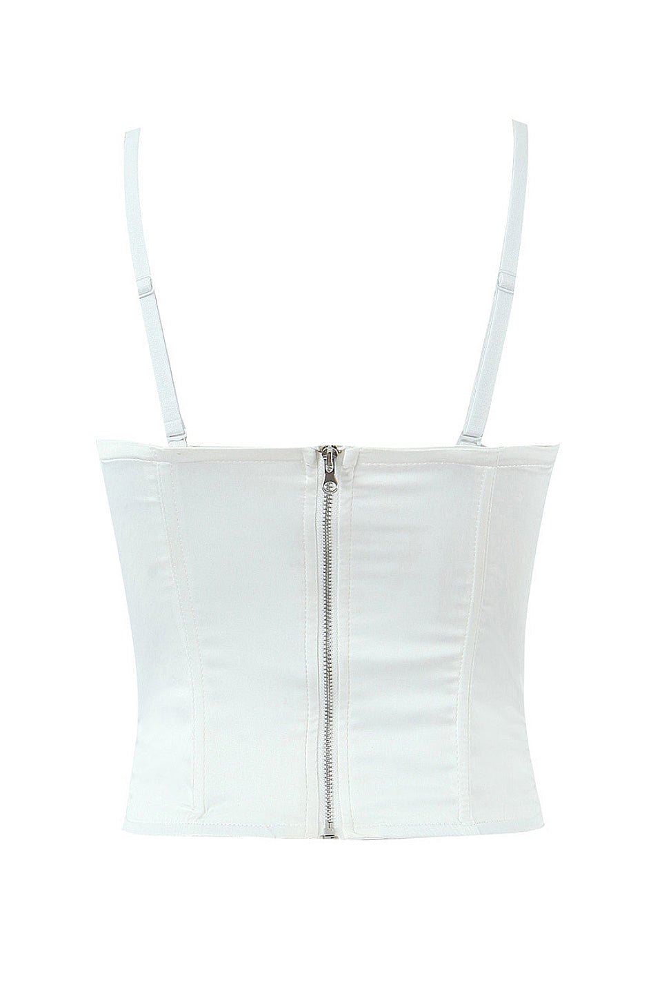 White Satin Corset Top