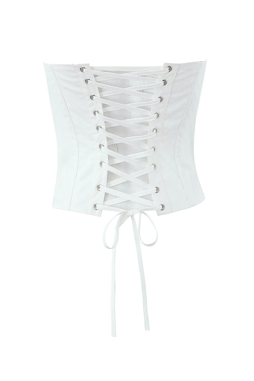 White Strapless Corset Top