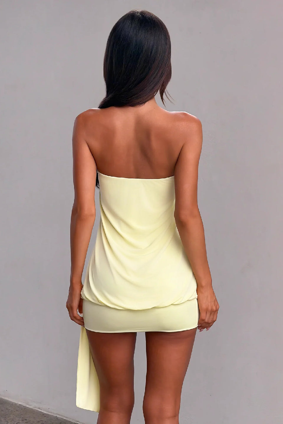 yellow bodycon mini dress Alanis Bustier Sequin Mini Dress
