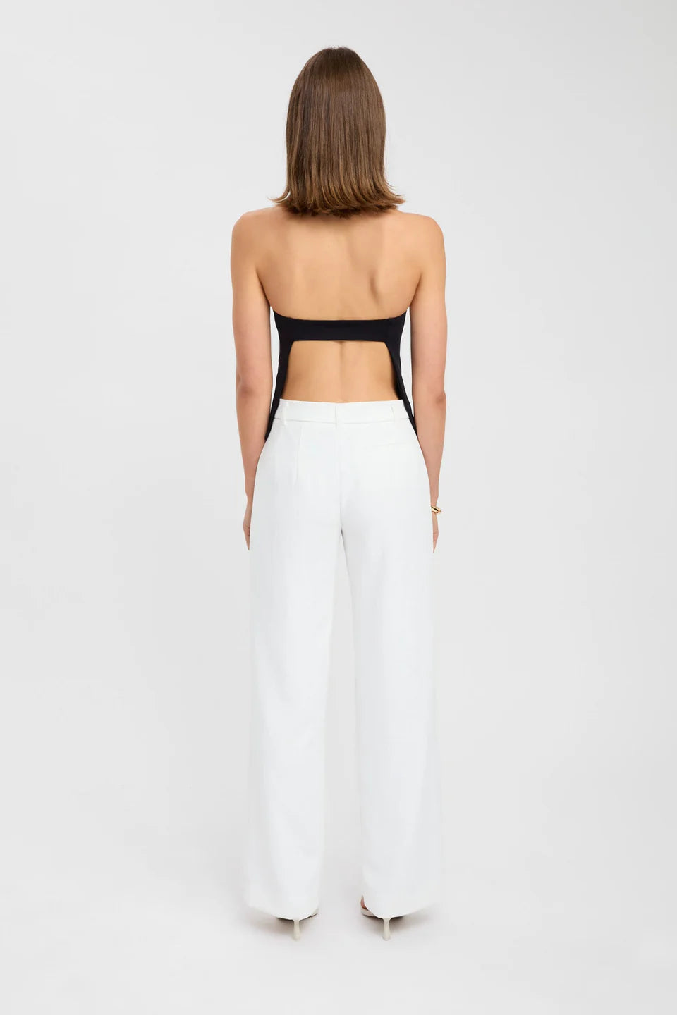 Black Halter Open Back Tie Top