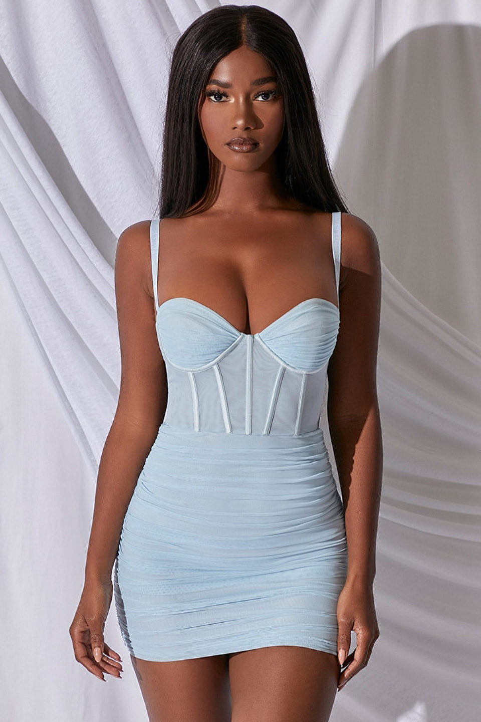 Blue Corset Mini Dress