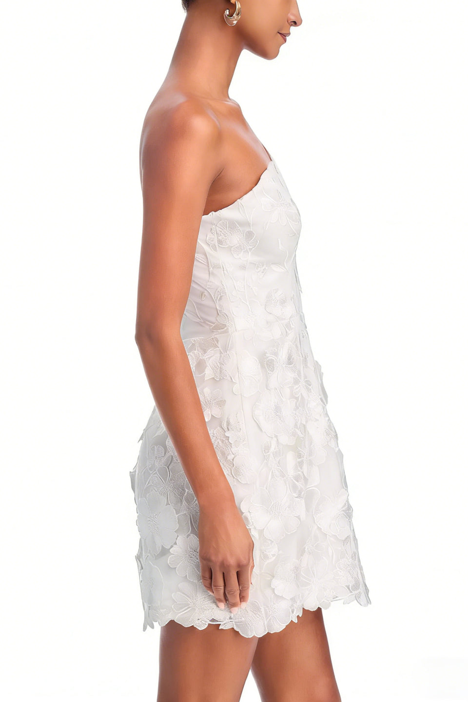 White Floral Mini Dress
