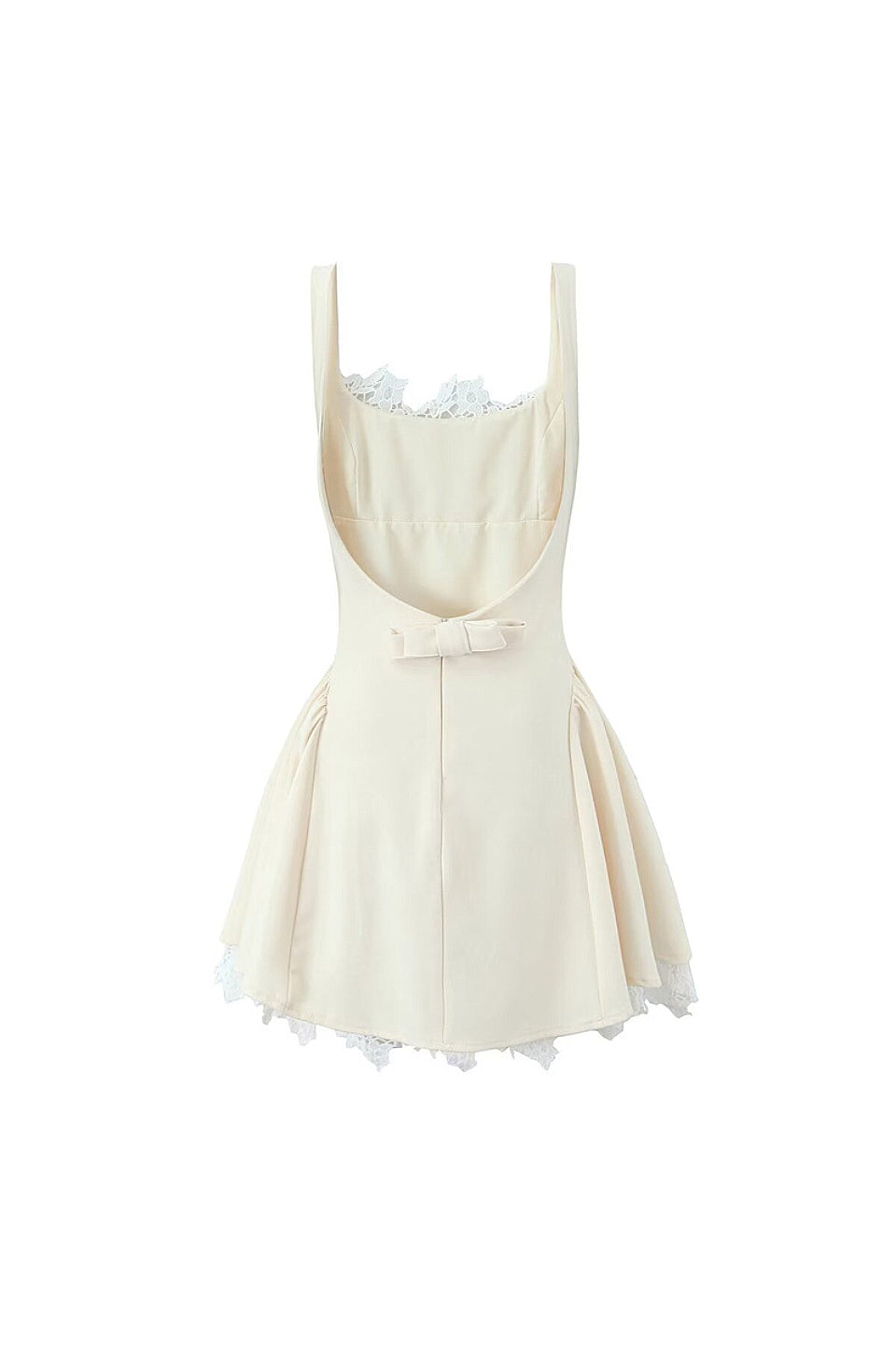 Cream Bow Mini Dress