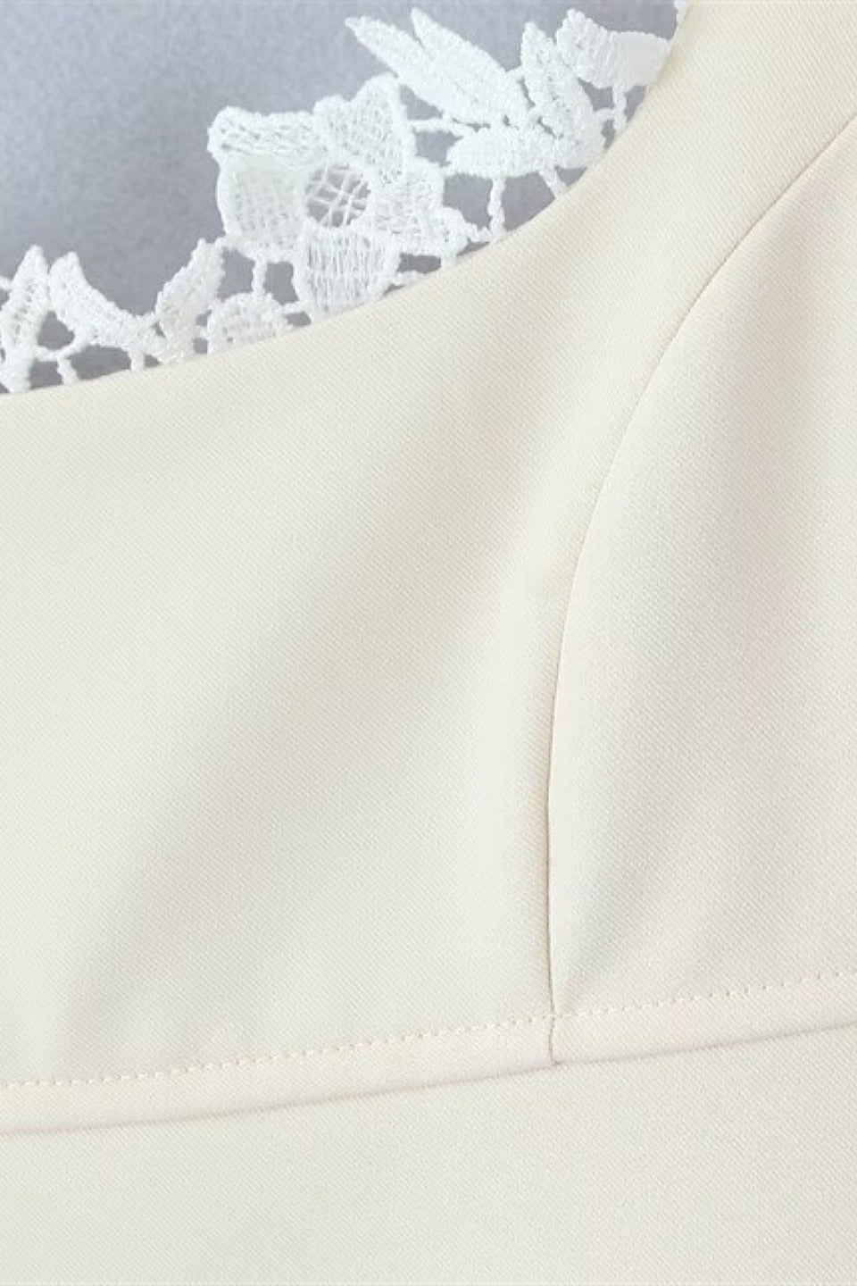 Cream Bow Mini Dress