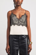 Ivory Lace Satin Cami Top