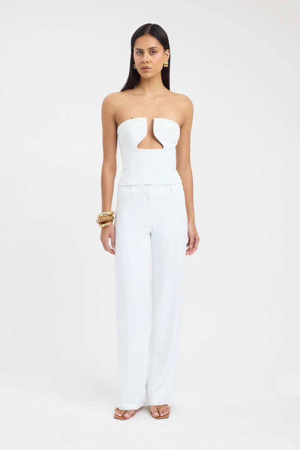 White Corset Crop Top