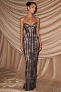 Lace Corset Mermaid Maxi Dress