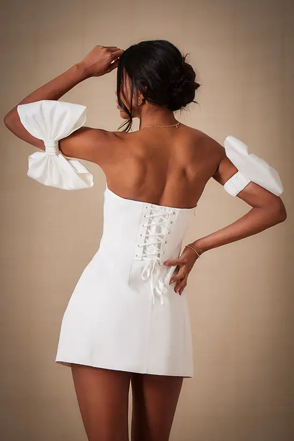 White Corset Mini Dress