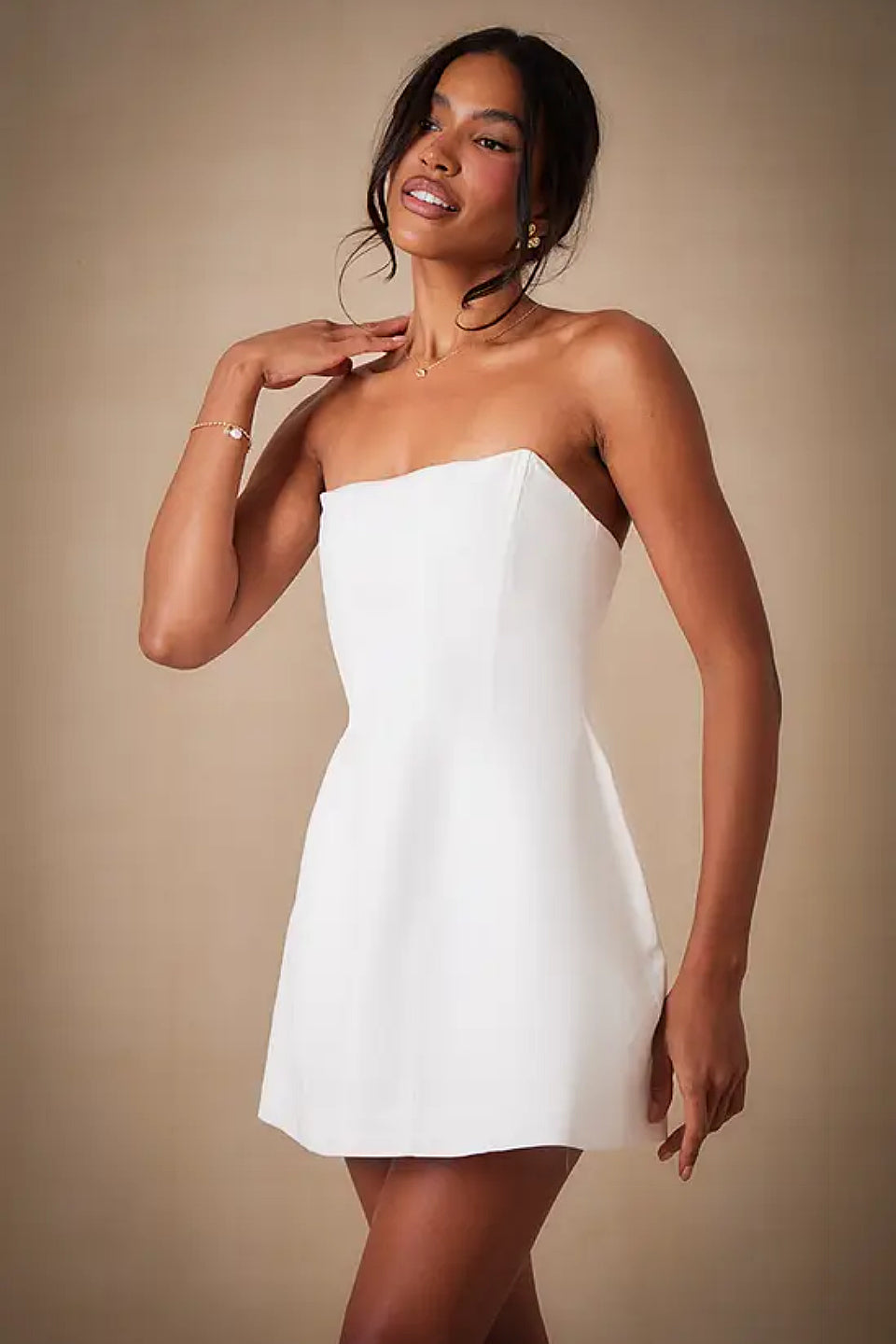 White Corset Mini Dress