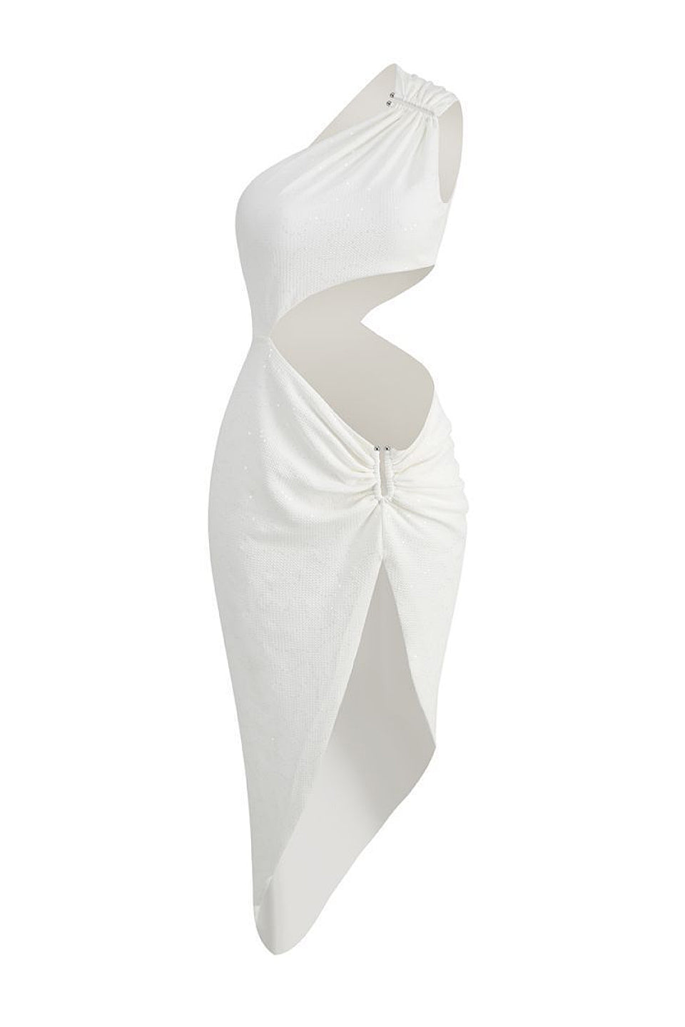 white cut out one shoulder midi dress Marcella Women's Manhattan One Shoulder Midi Dress