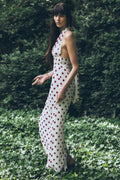 Polka Dot Halter Maxi Dress