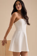 Pearl Strapless Mini Dress