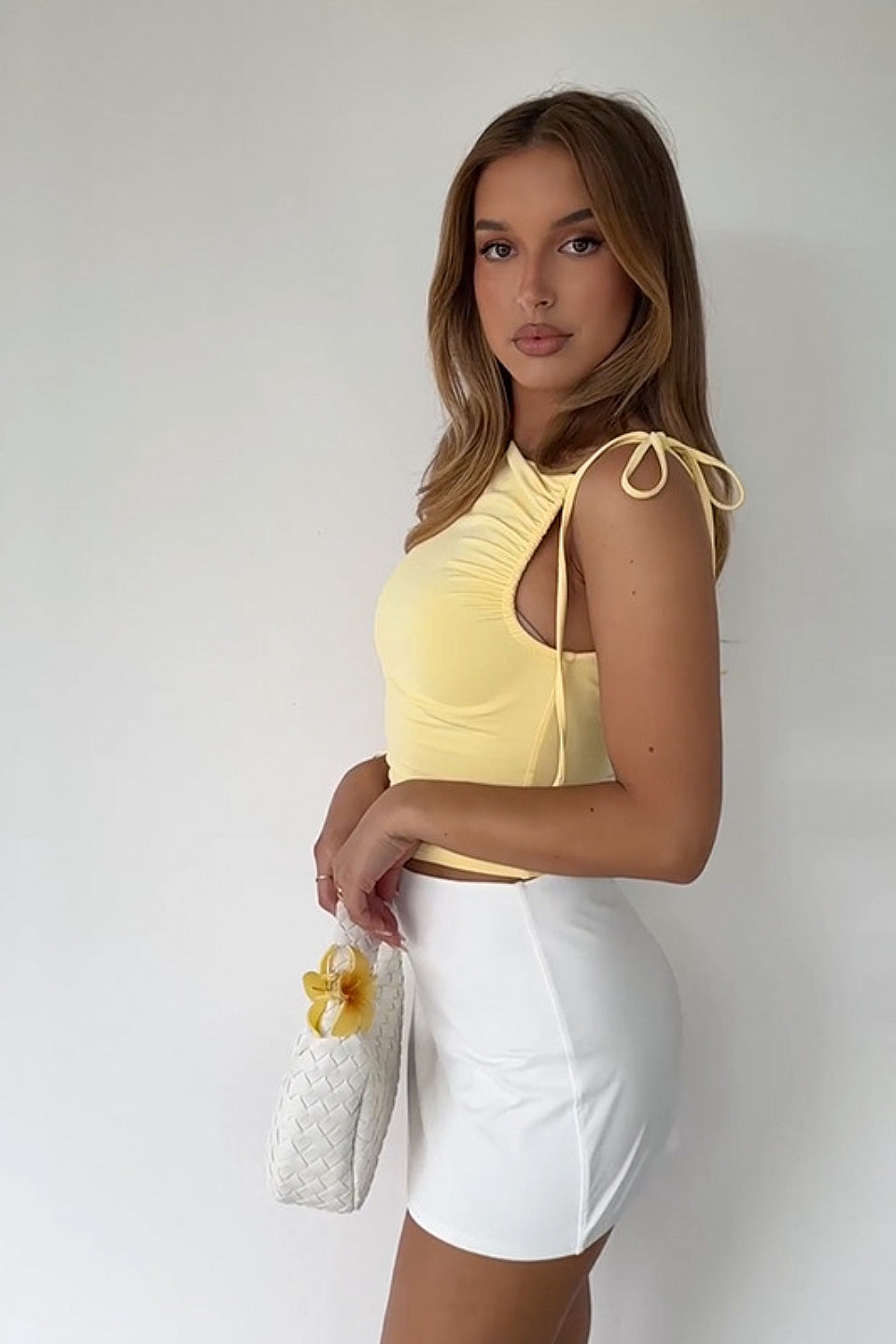 Yellow One Shoulder Top