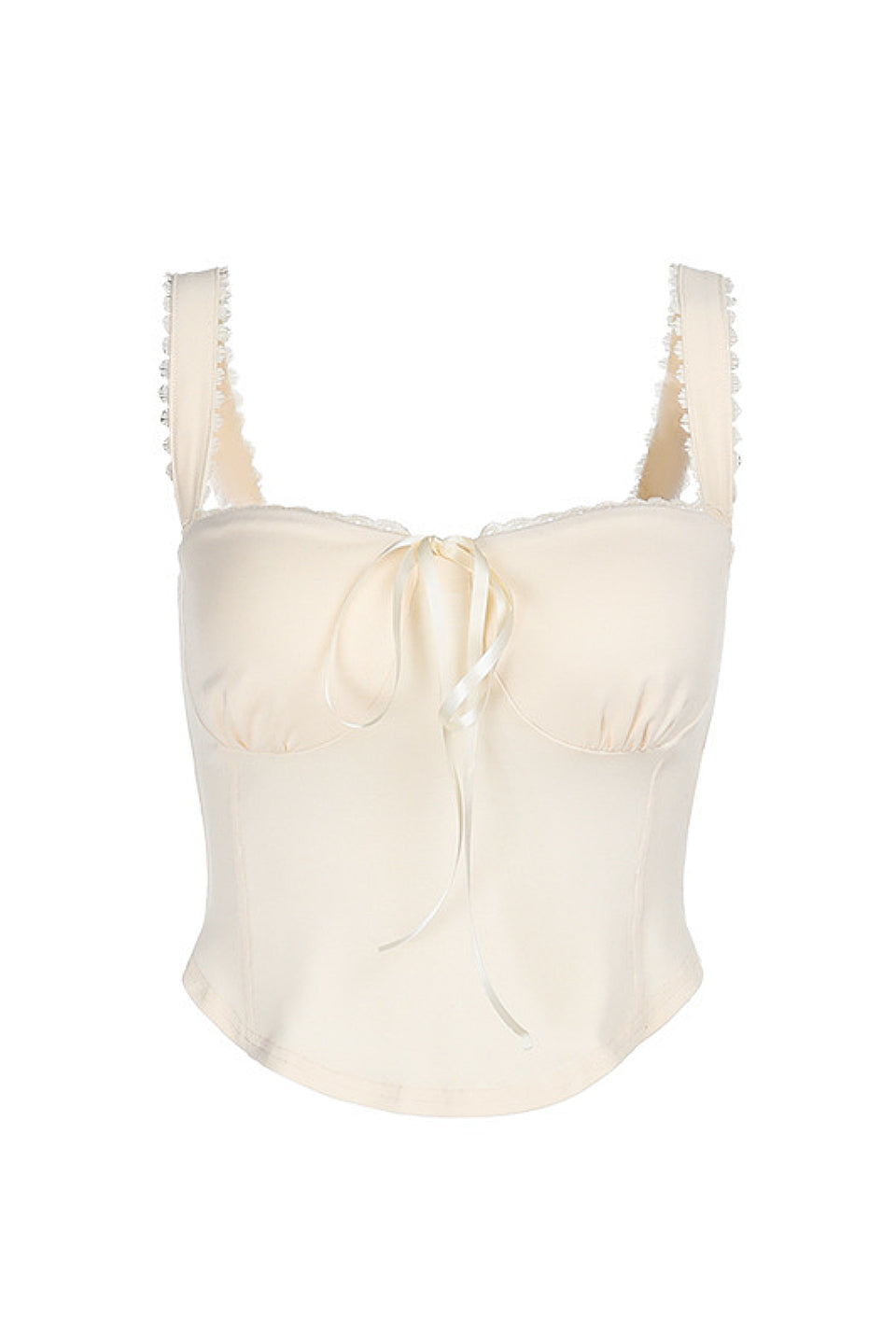 Cream Lace Corset Cami Top