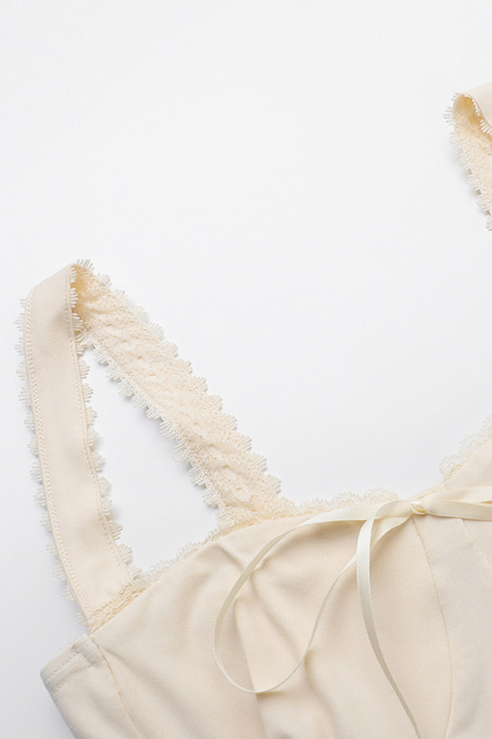 Cream Lace Corset Cami Top