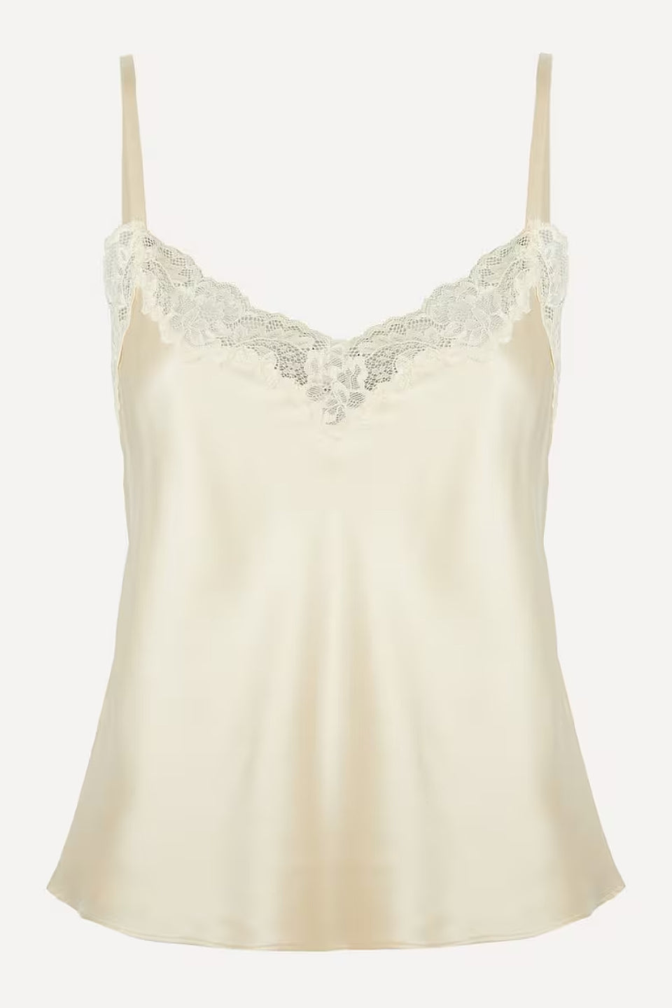 Satin Lace Trim Cami Top