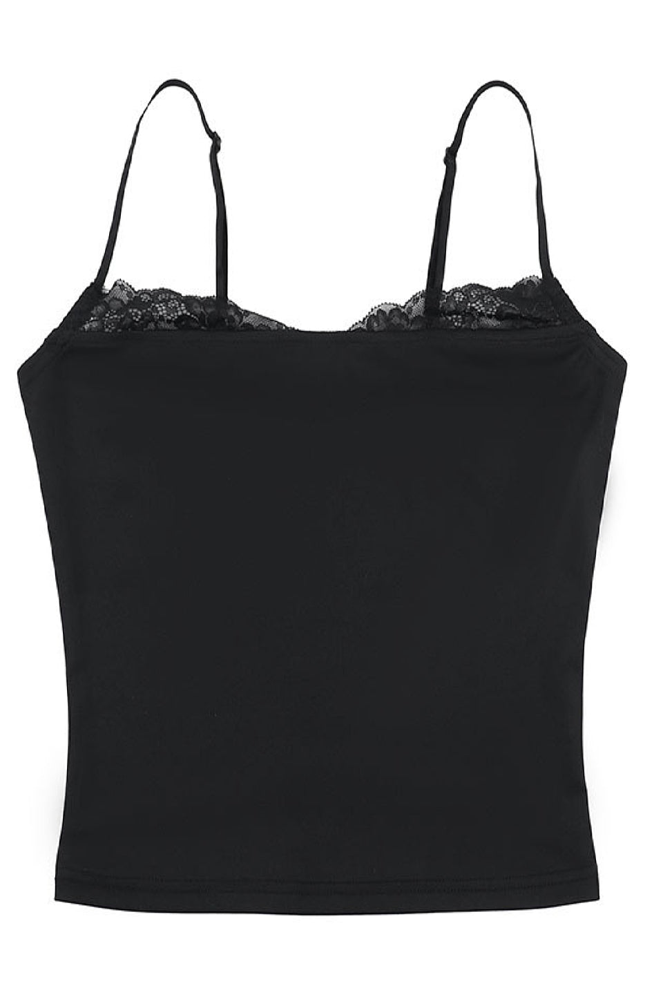Noir Lace Trim Cami Top