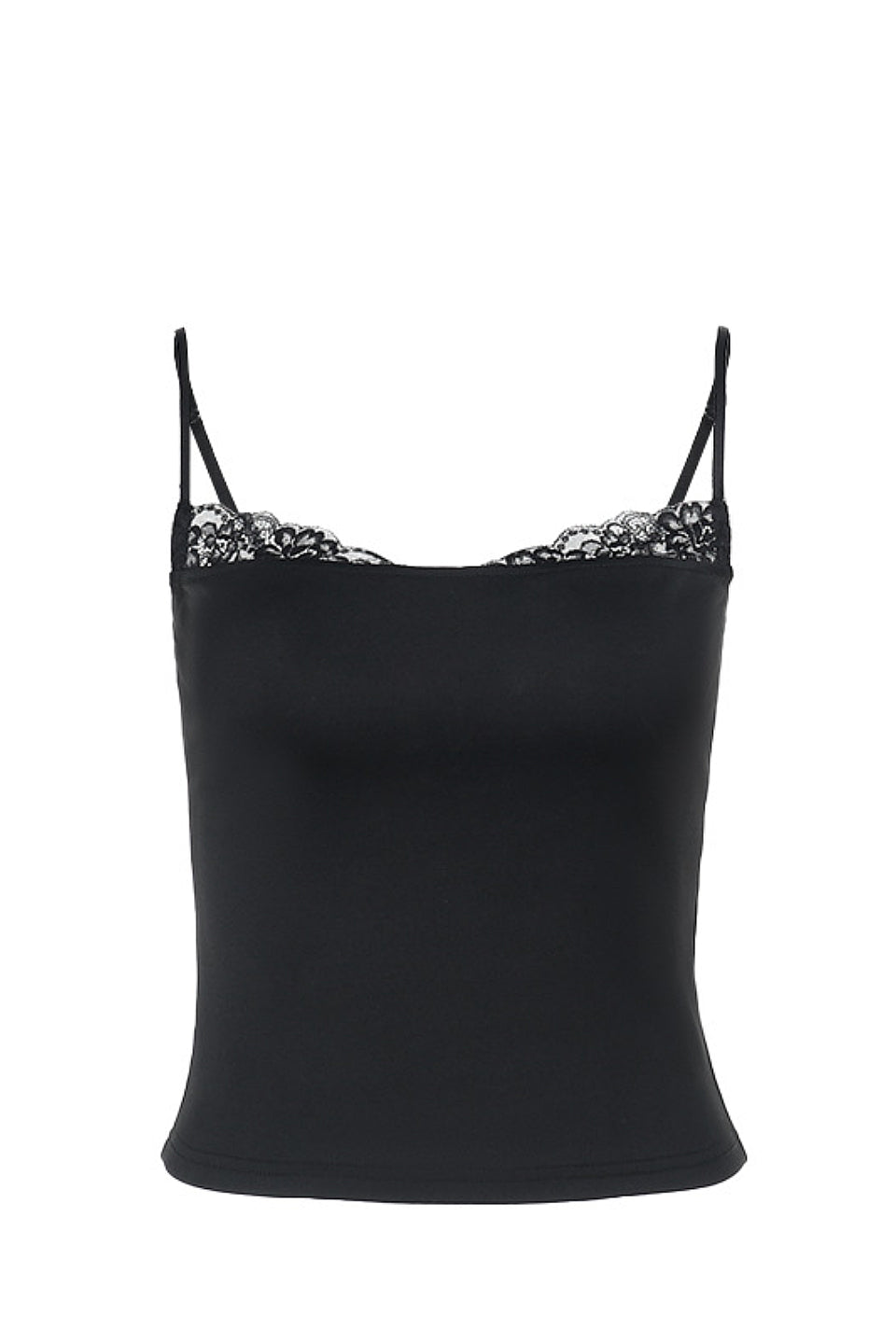 Noir Lace Trim Cami Top