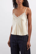 Satin Lace Trim Cami Top