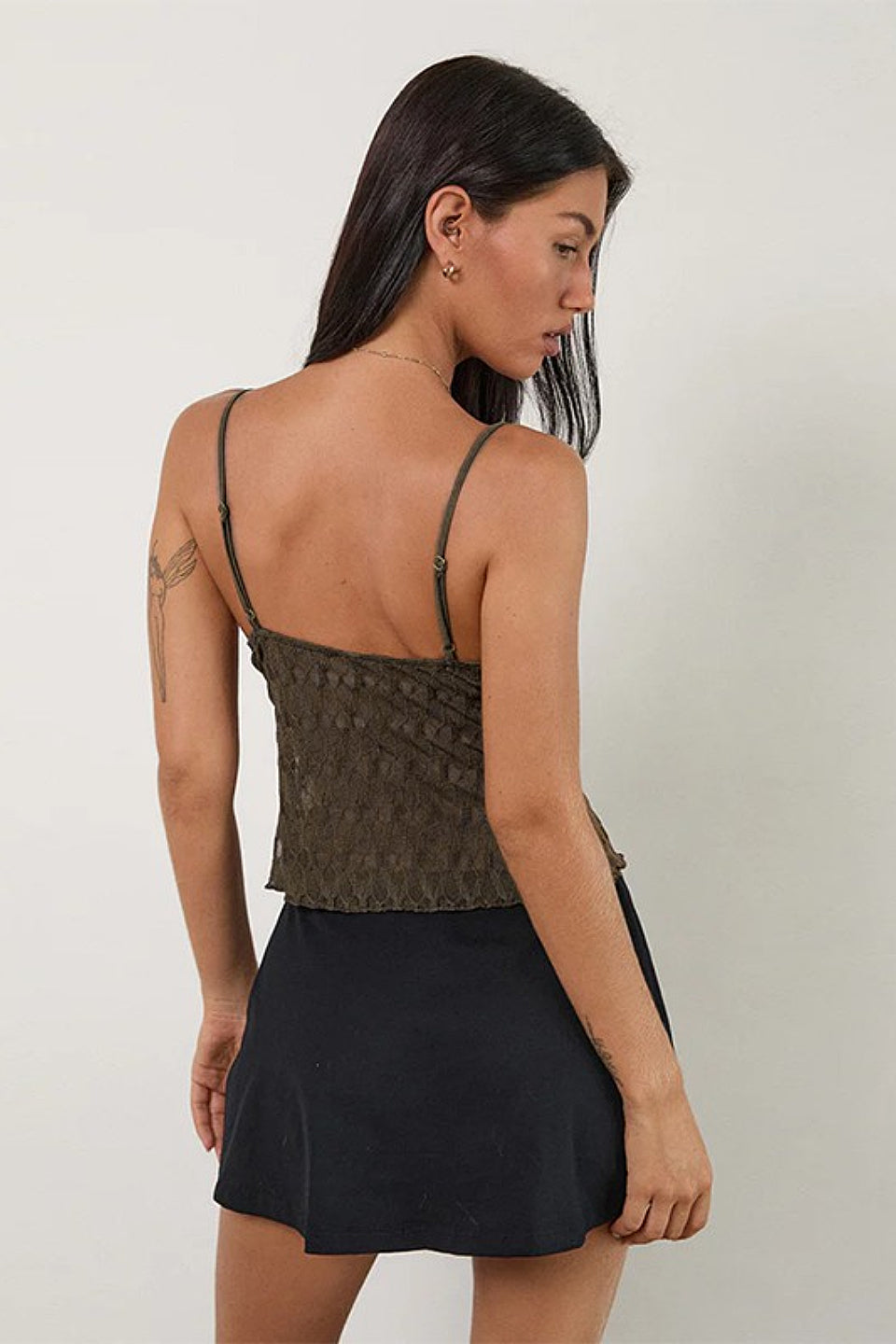 Olive Lace Cami Top