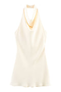 White Satin Slip Mini Dress