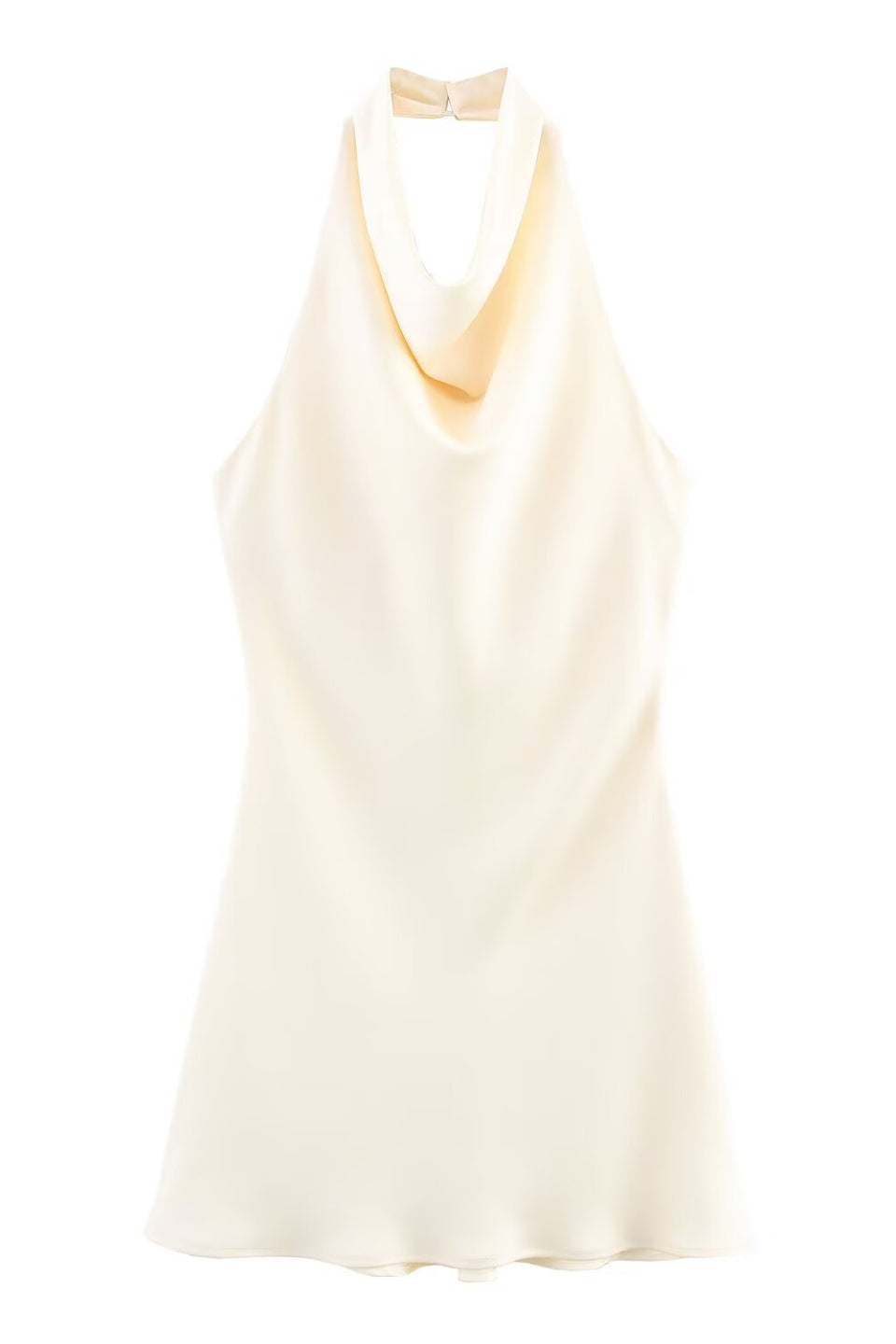 White Satin Slip Mini Dress