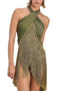 Green Ombre Fringe Top