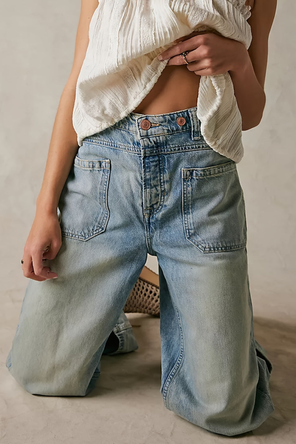 Light Blue Cargo Jeans