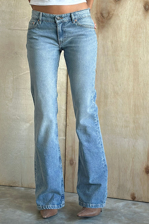 Blue Acid Wash Flares