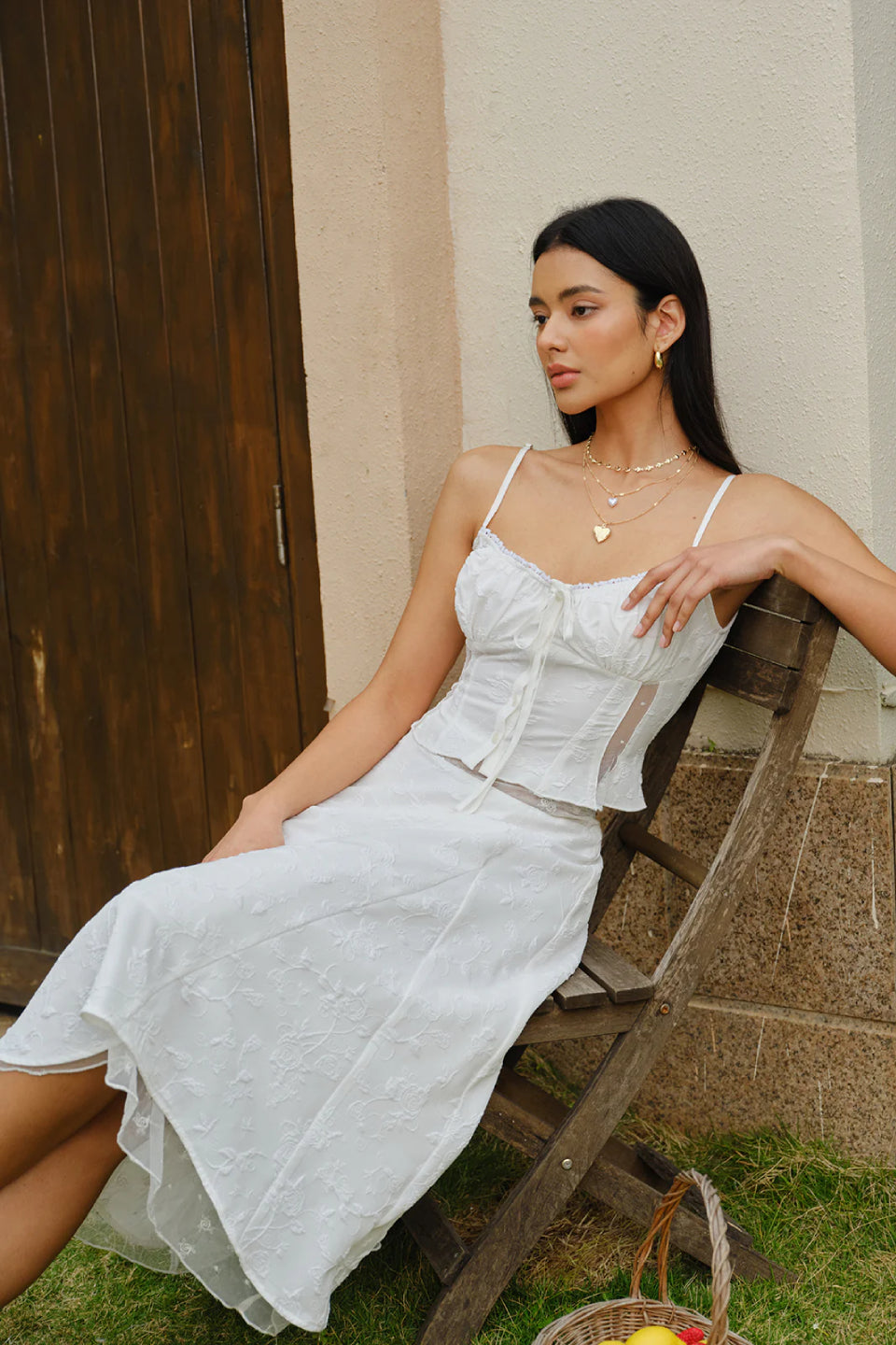 Ivory Bloom Corset Top