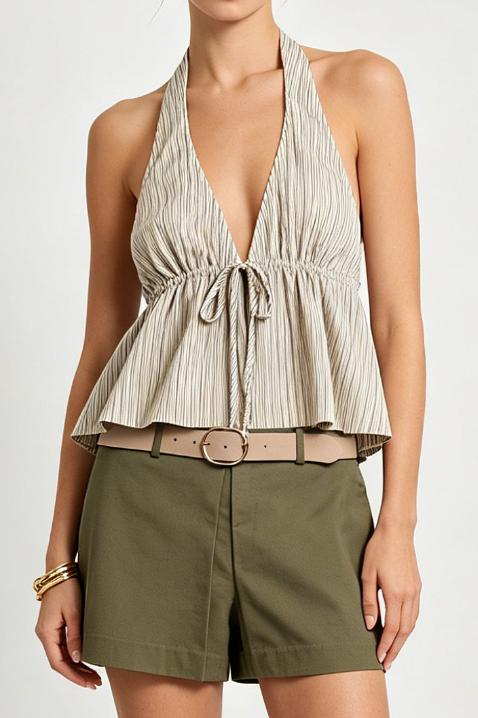 Seaside Stripe Halter Top