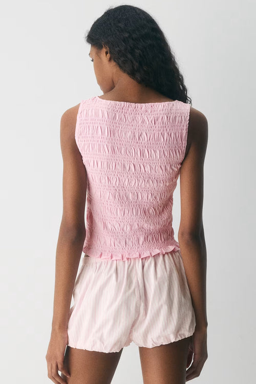 Blush Smocked Tank Top